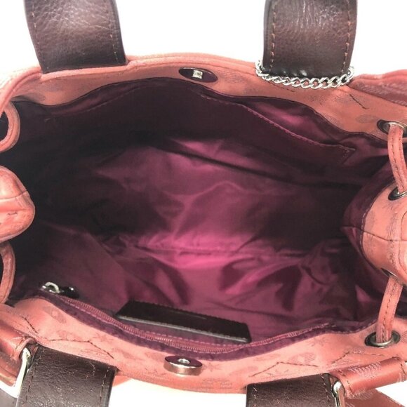 HUNTING WORLD Overall handle Backpack Bag with Charm Backpack Canvas wine-red - Picture 14 of 14